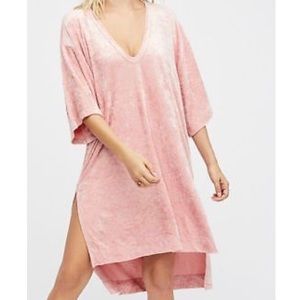 Free People We The Free Crushed Velvet Tee Dress
